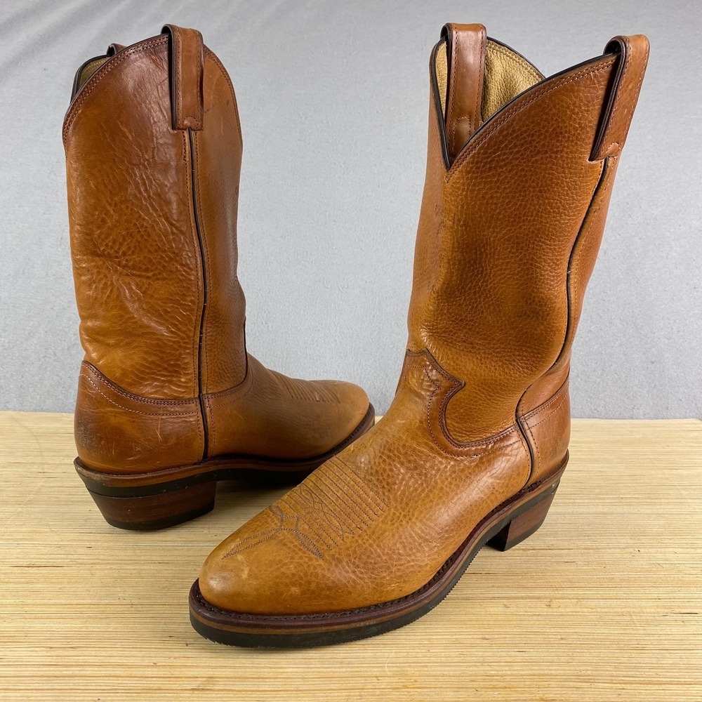 Chippewa Mens Boots 9D Made in USA full grain pebbled Western cowboy